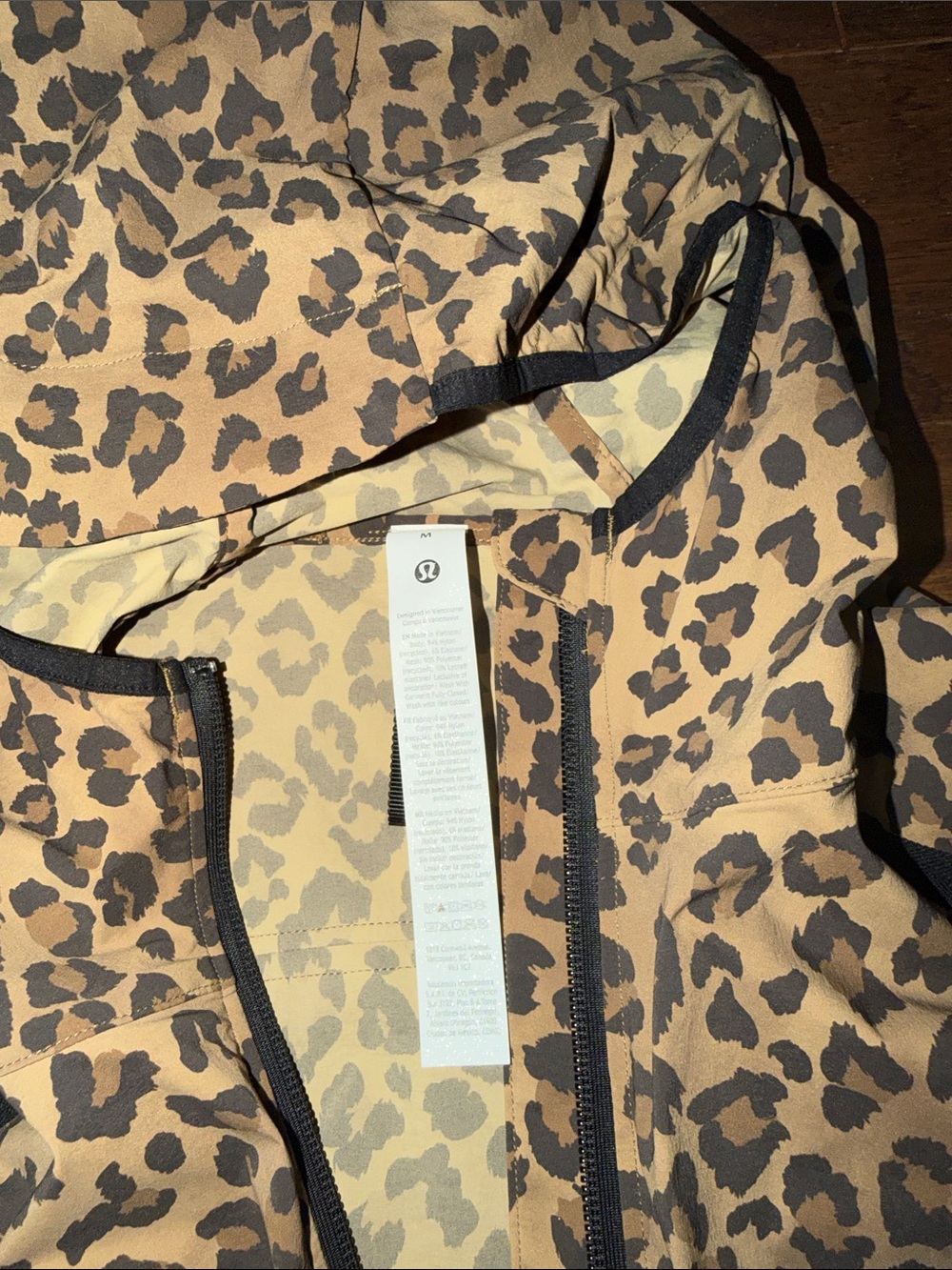 Lululemon Leopard Print Hooded Jacket - Brown - Picture 3 of 5